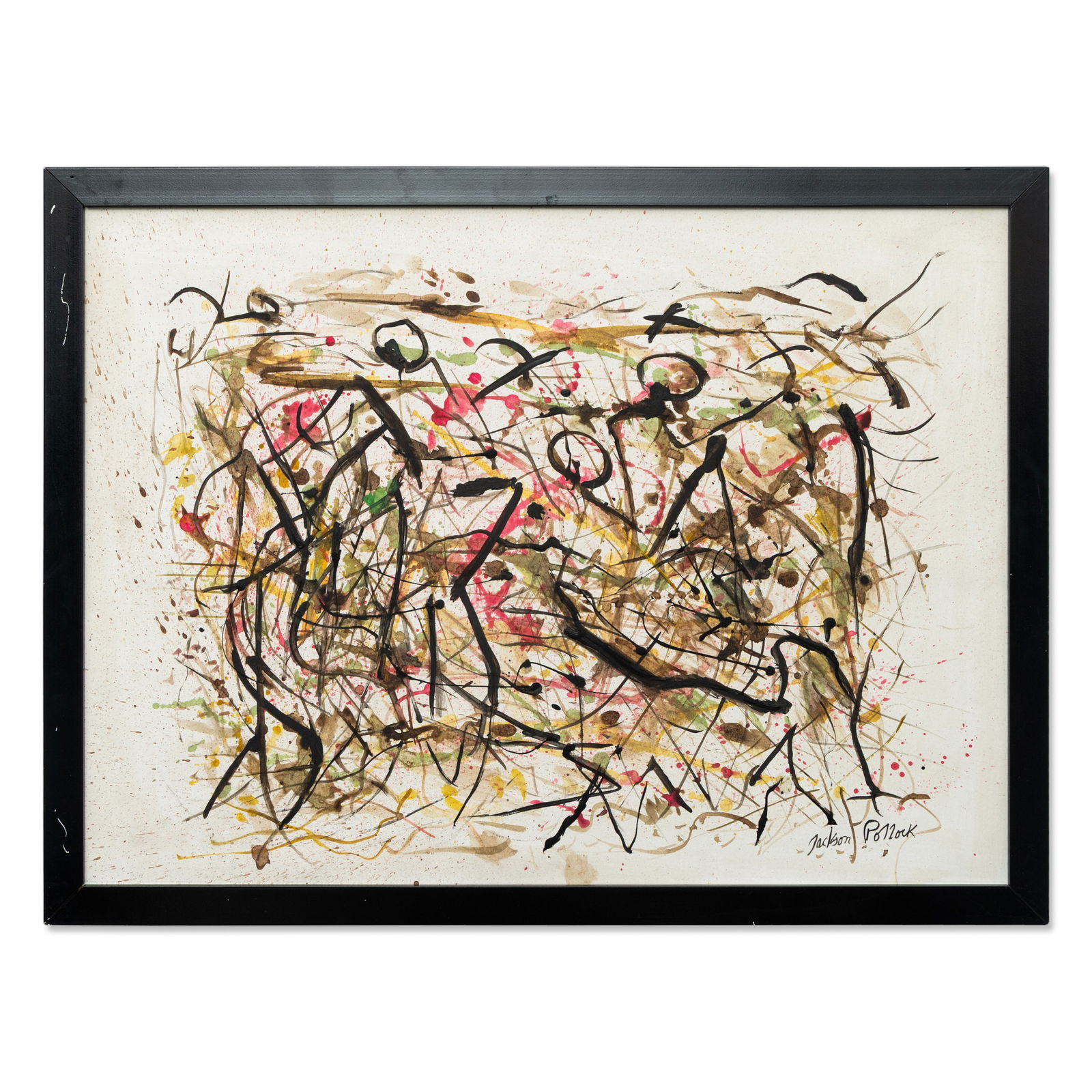 Jackson Pollock, Mixed Media on Paper (c. after 1949) (attrib./after) (1 of 7)