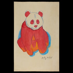 Andy Warhol, Panda Watercolor on Paper
