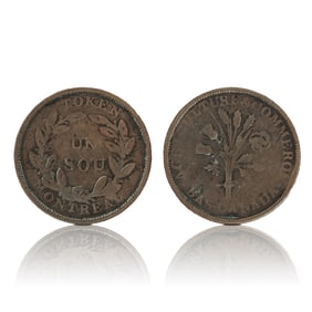 1837     Canadian 1/2 Penny  Bouquet Sous