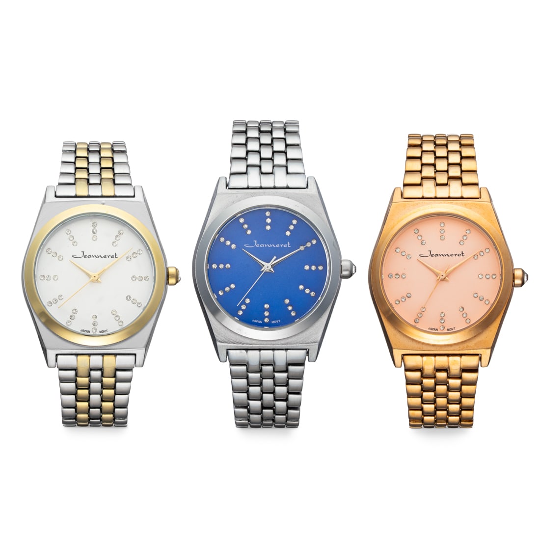 Set of 3 Watches – Jeanneret Ladies Crystal Bracelet Collection (1 of 1)