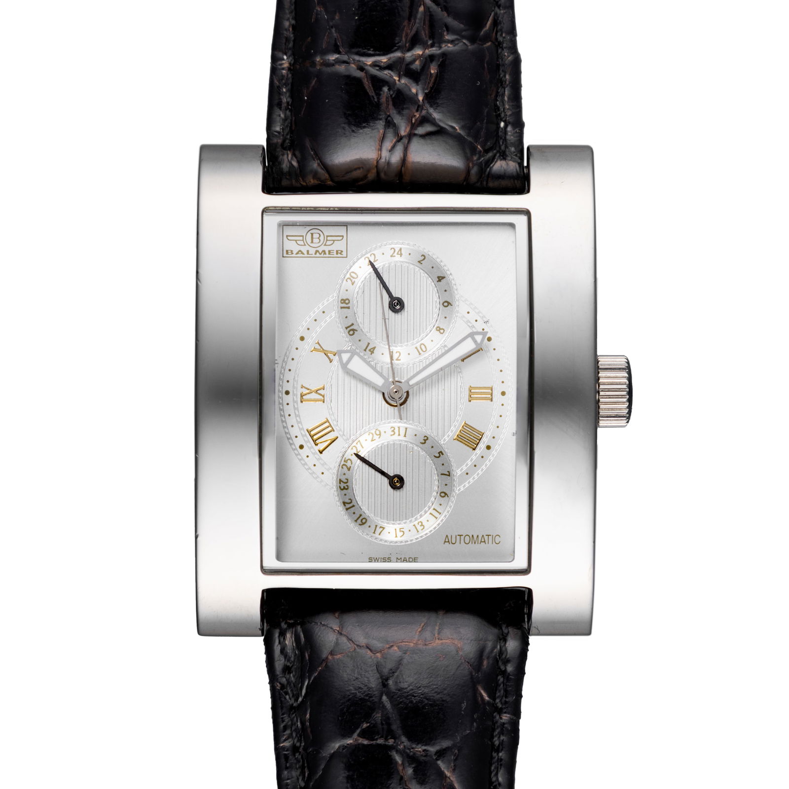 Balmer Vintage Swiss-Made Automatic Watch Rectangular Moon-Phase