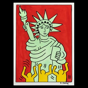 Keith Haring Painting on Paper