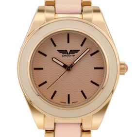 Deporte Ladies Watch – Goldtone with Pink Accents