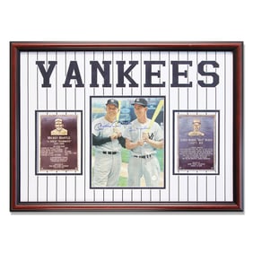 Mickey Mantle & Billy Mantle Yankees Legends Signed