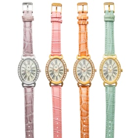 Set of 4 Tavan Ladies’ Watches – Pastel Oval Collection