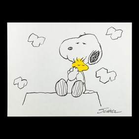 Charles M. Schulz Snoopy & Woodstock in Embrace