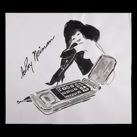 Leroy Neiman Watercolor & Marker on Paper