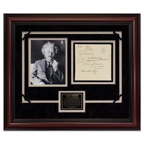 Albert Einstein Signed Manuscript Fragment with Mathematical Notation, Forensically Authenticated