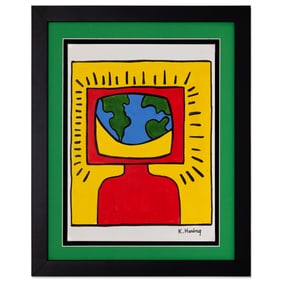 Keith Haring Painting on Paper