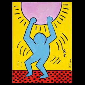 Keith Haring Painting on Paper