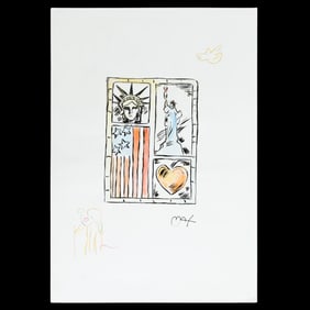 Peter Max Mixed Media on Paper