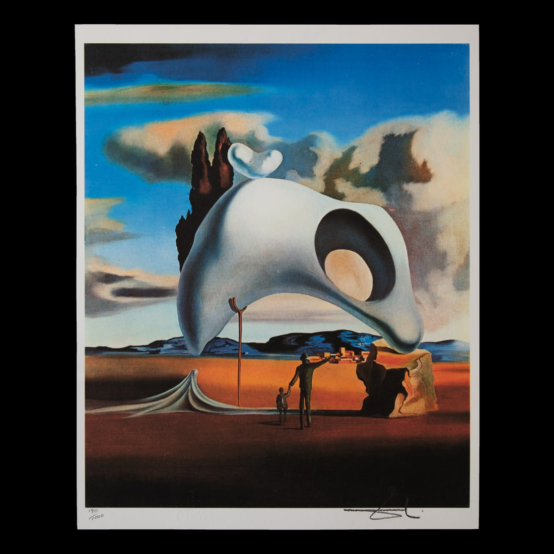 Salvador Dalí – “Atavistic Ruins After The Rain" (c.1934) Signed, Limited-Edition Print: SALVADOR DALÍ – “ATAVISTIC RUINS AFTER THE RAIN” (c.1934) – SIGNED LIMITED-EDITION LITHOGRAPH No. 190/1000 Description Offered is a striking and emotionally charged Salvador Dalí lithogr