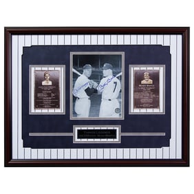 "Passing of the Guard": Iconic Joe DiMaggio & Mickey Mantle Dual-Signed Photograph