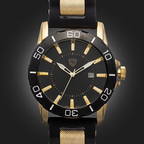 Picard & Cie Men’s Watch – Goldtone & Black 43mm