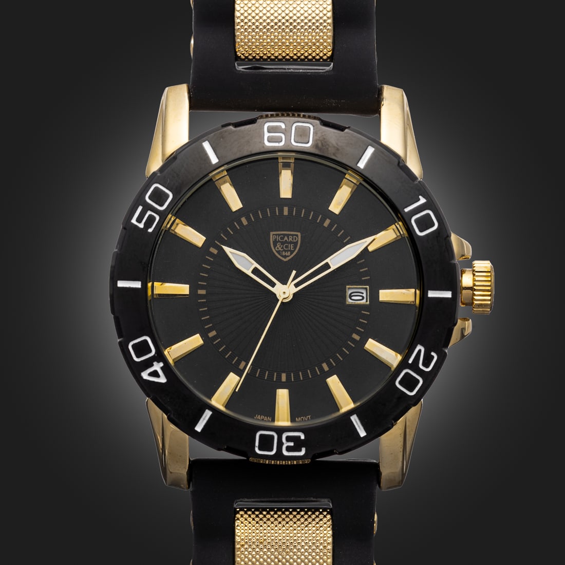 Picard & Cie Men’s Watch – Goldtone & Black 43mm (1 of 2)