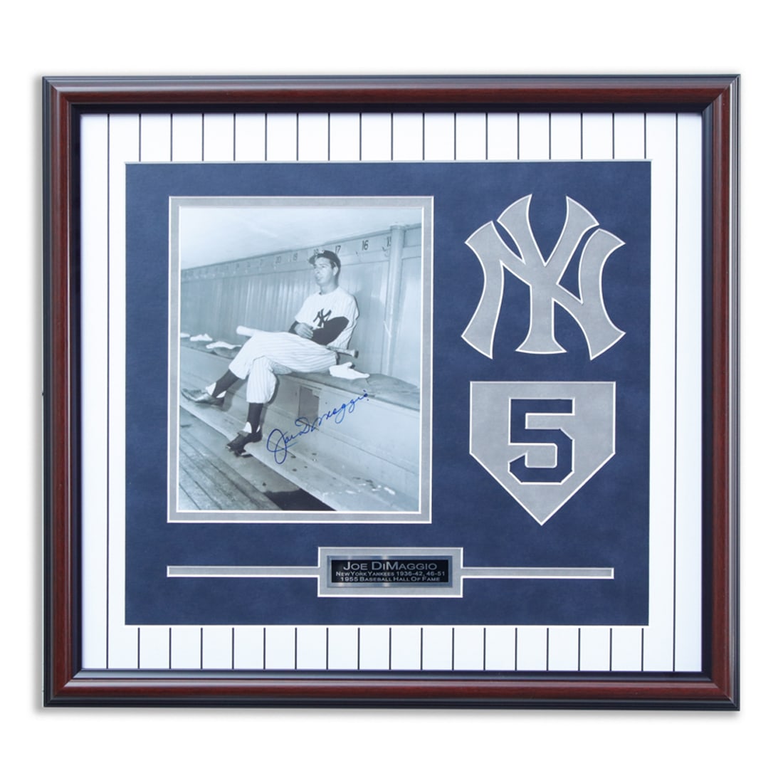 "The Yankee Clipper" - Joe DiMaggio Signed Photograph: Joltin' Joe - patrolled center field with an unprecedented grace that left all privileged enough to see him play with memories to last a lifetime. Joe DiMaggio is perhaps best known for his unpreceden