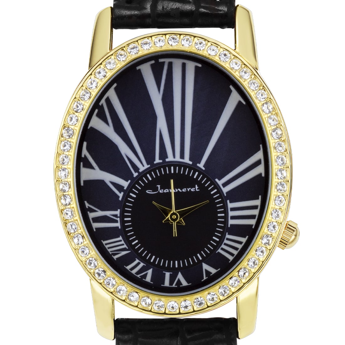 Jeanneret Ladies Gold-Tone Crystal Bezel Watch (1 of 4)