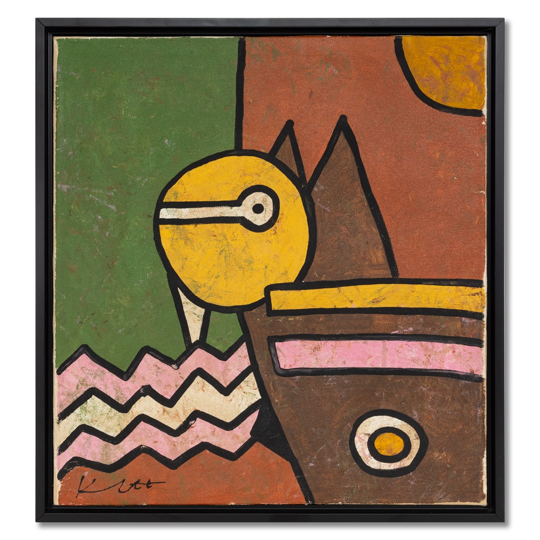 Paul Klee — Nocturne of Lines and Signs on a Multicolored Ground, Painting on Canvas: Paul Klee (Attributed to / After) — Nocturne of Lines and Signs on a Multicolored Ground, Painting on Canvas Why This Work Captivates Collectors A moody, darkly radiant field—interlaced with lumin