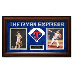 Nolan Ryan Texas Rangers Frame Signed 8x10 GFA