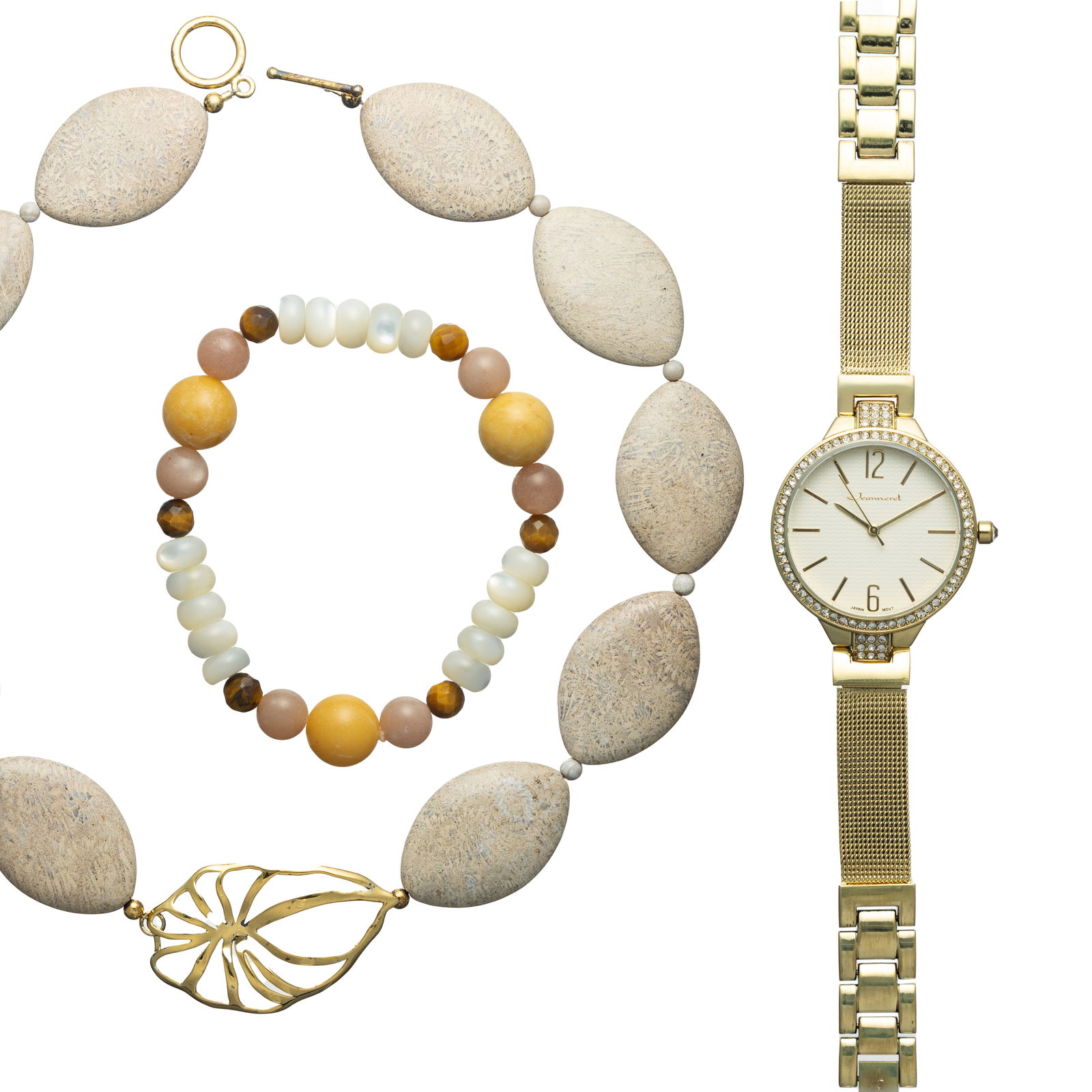 Jeanneret Watch with Necklace & Bracelet (1 of 4)