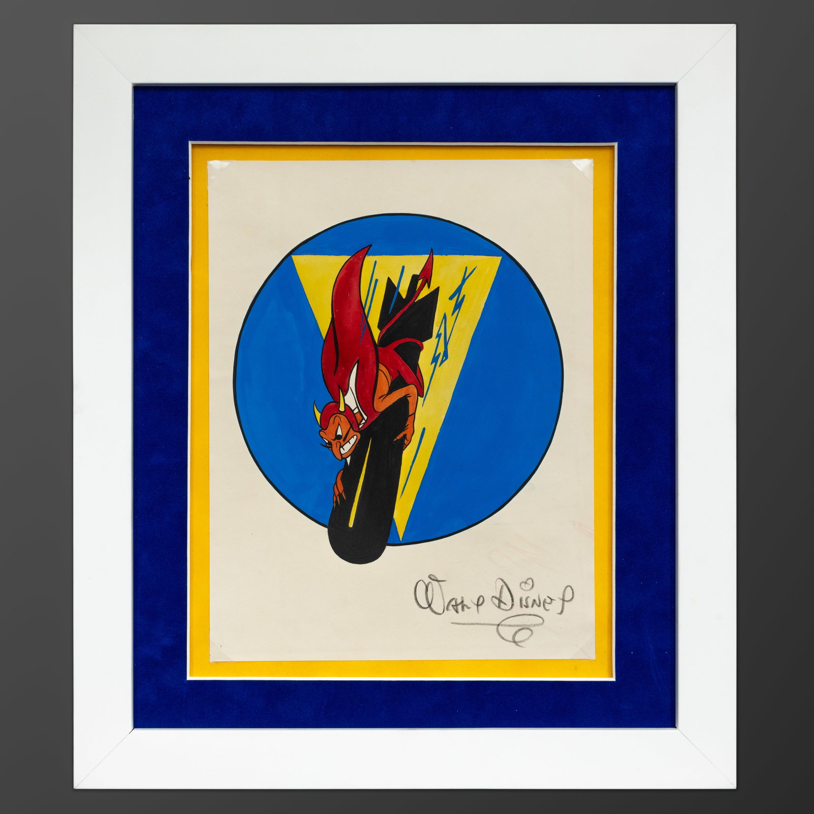 Walt Disney–Signed WWII Military Insignia Art (1 of 6)
