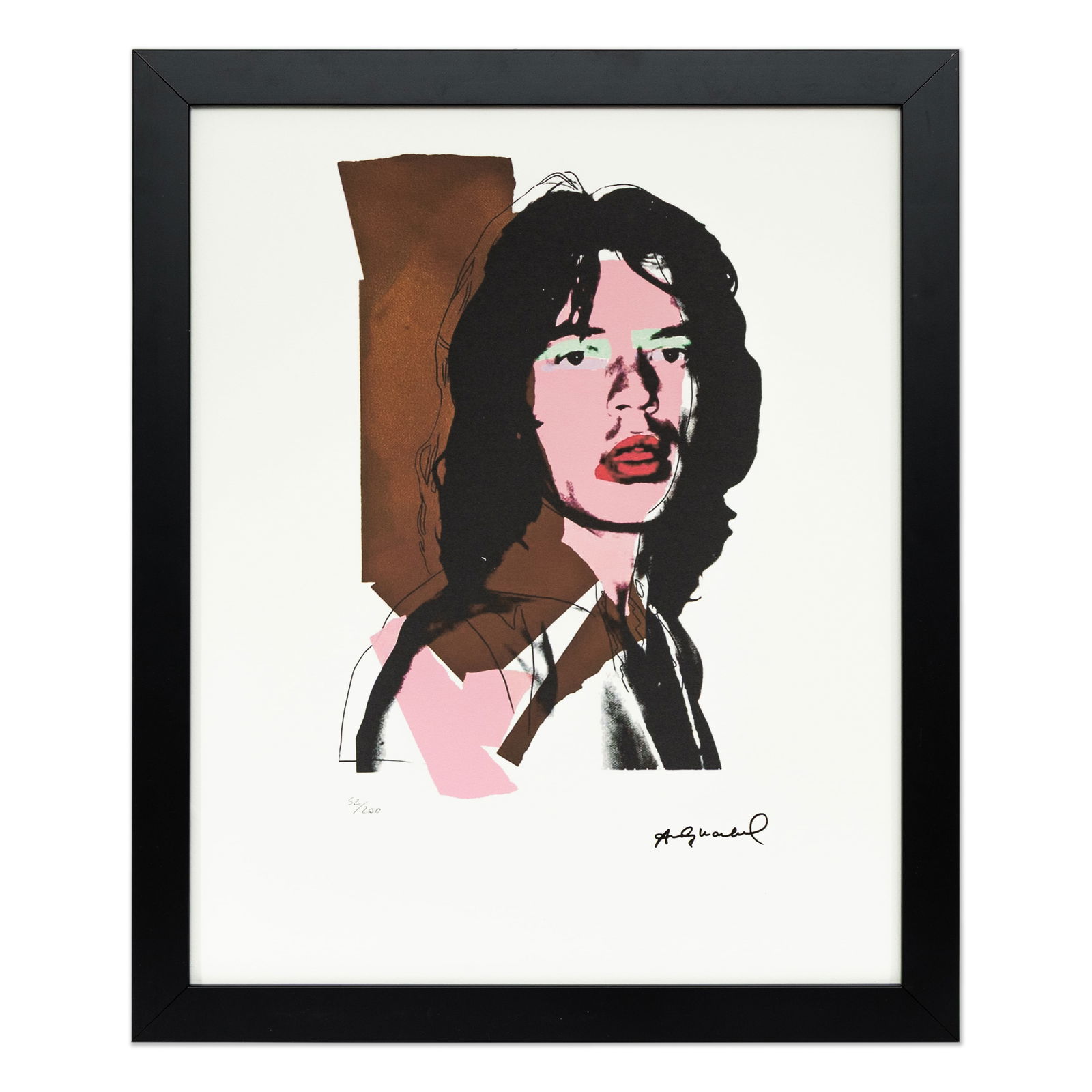 Andy Warhol – Mick Jagger Limited Edition Print (#52/200) – Circa Mid-1970's (1 of 1)