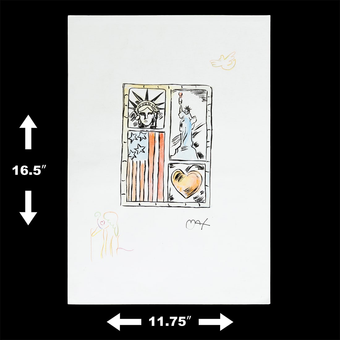 Peter Max Mixed Media on Paper - 7