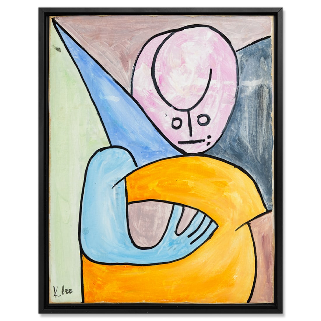 Paul Klee — Geometric Figure on Multicolored Ground, Painting on Canvas: Paul Klee (Attributed to / After) — Geometric Figure on Multicolored Ground, Painting on Canvas Why This Work Captivates Collectors An arresting fusion of color, line, and whimsical geometry, this c