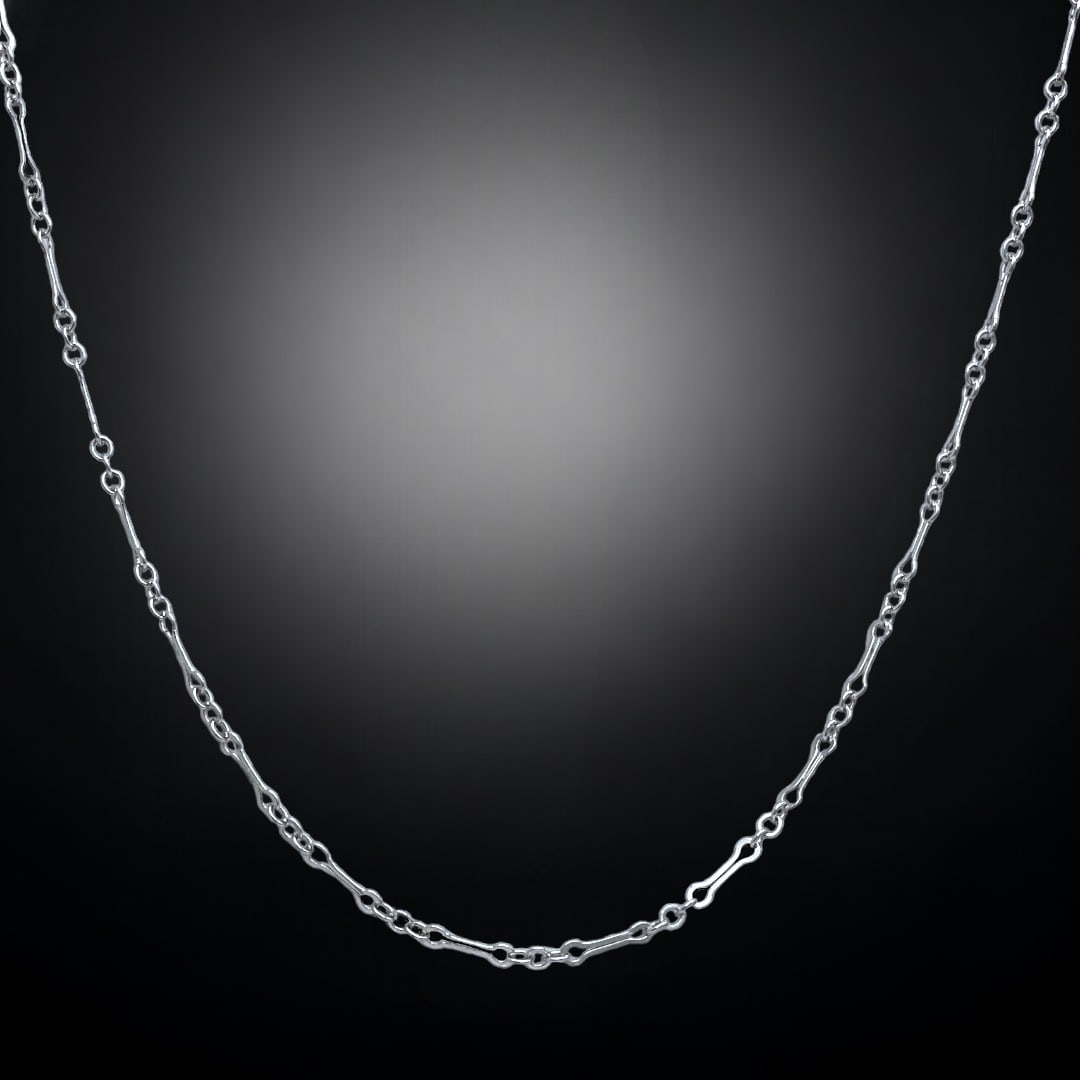24" Sterling Silver Chain with a spectaular Bar Link design (1 of 2)