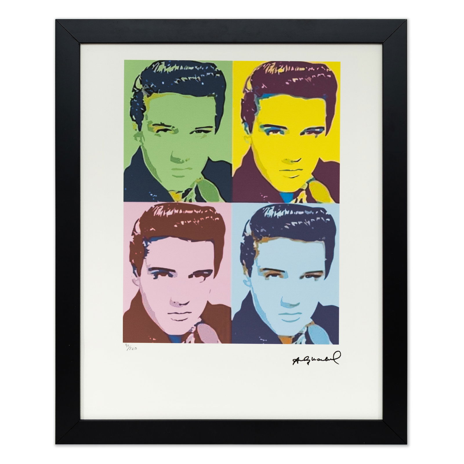 Andy Warhol (after) – Elvis Presley Limited Edition Print (#90/200) with Signature & Blindstamp (1 of 1)