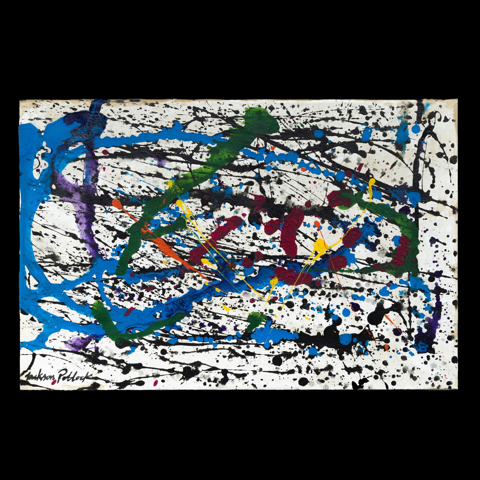 Jackson Pollock — Drip Composition Painting on Canvas (1 of 1)