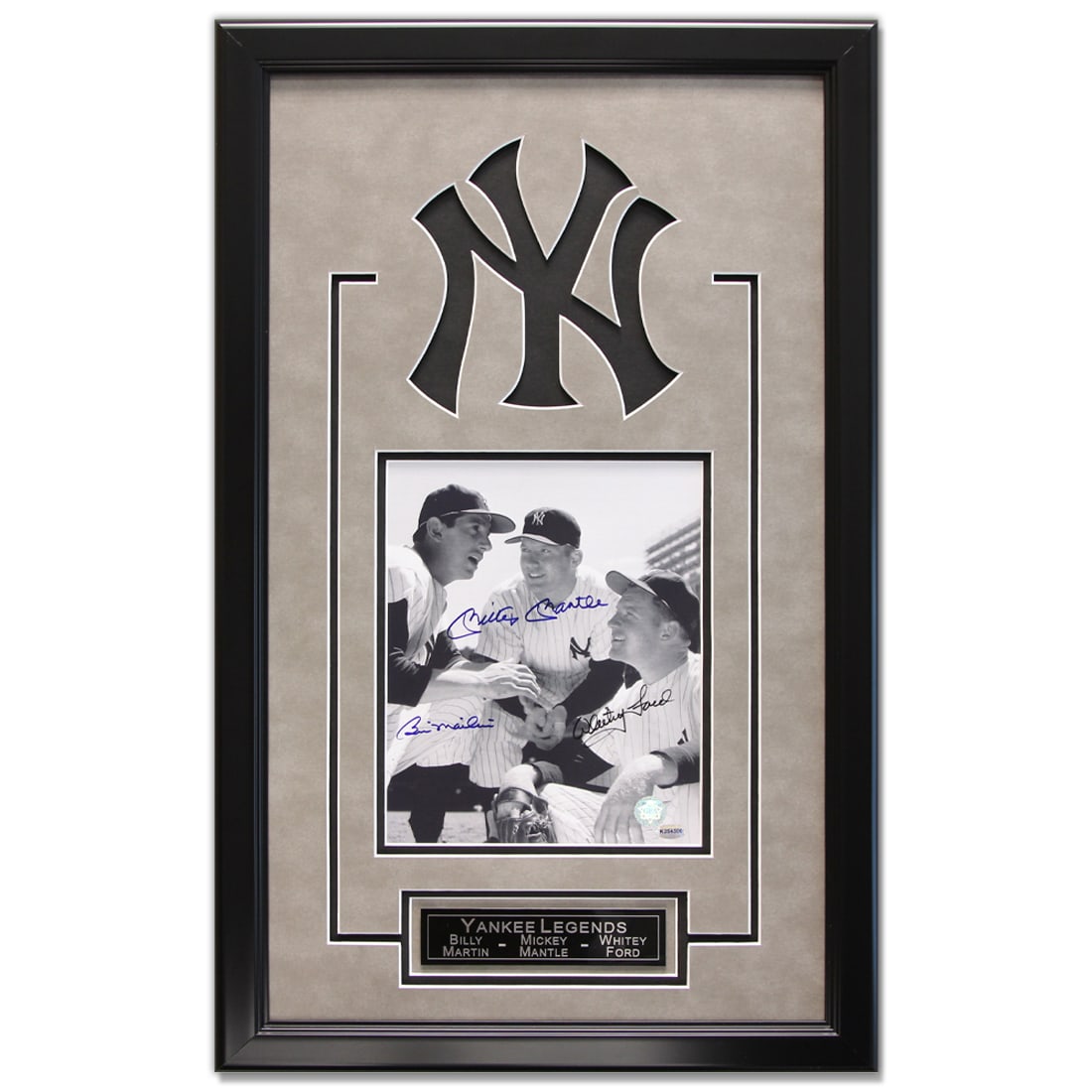 NY Yankees: Mickey Mantle, Billy Martin, & Whitey Ford Signed Photo (1 of 3)