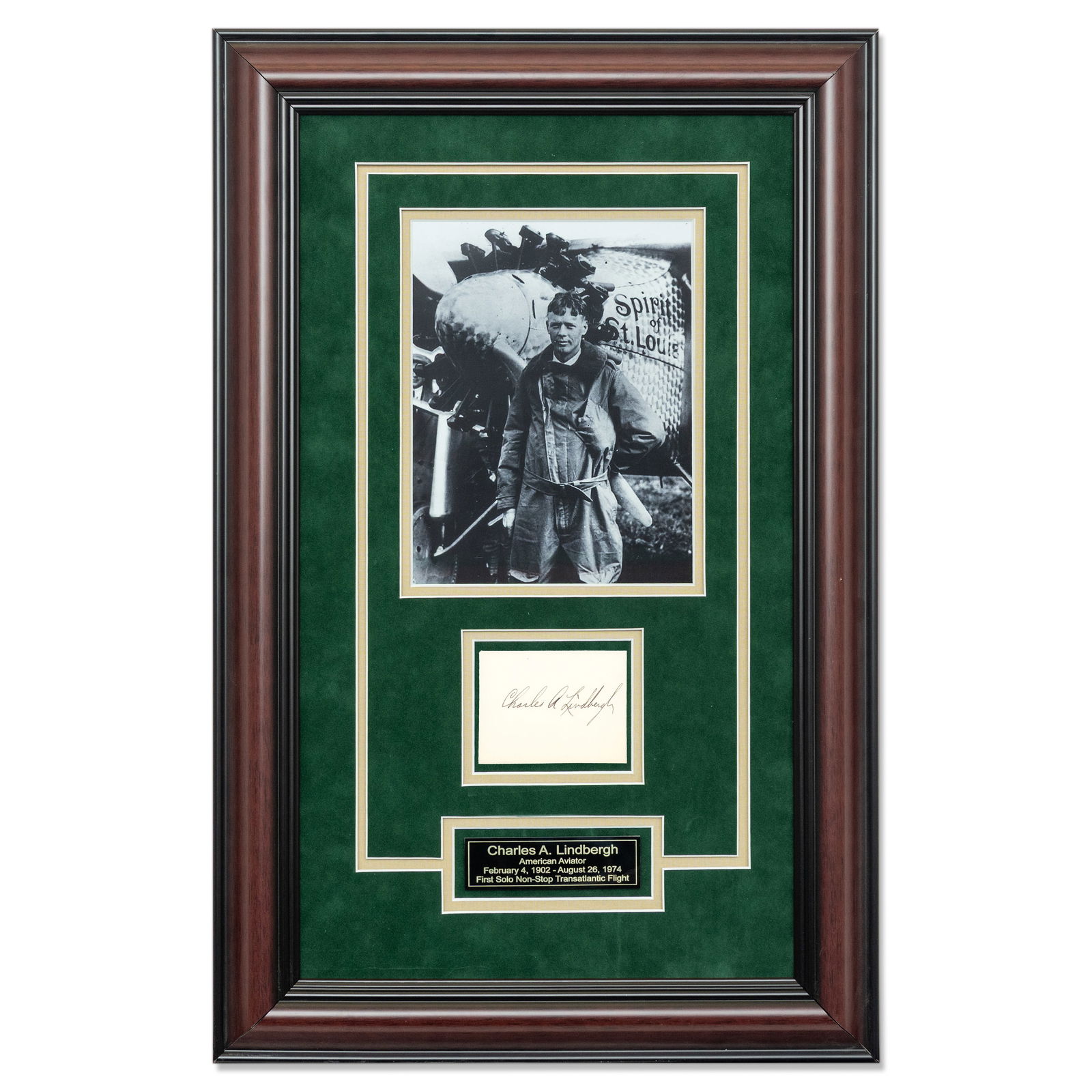 Forensically Authenticated Charles A. Lindbergh Signed Document Cut (1 of 4)