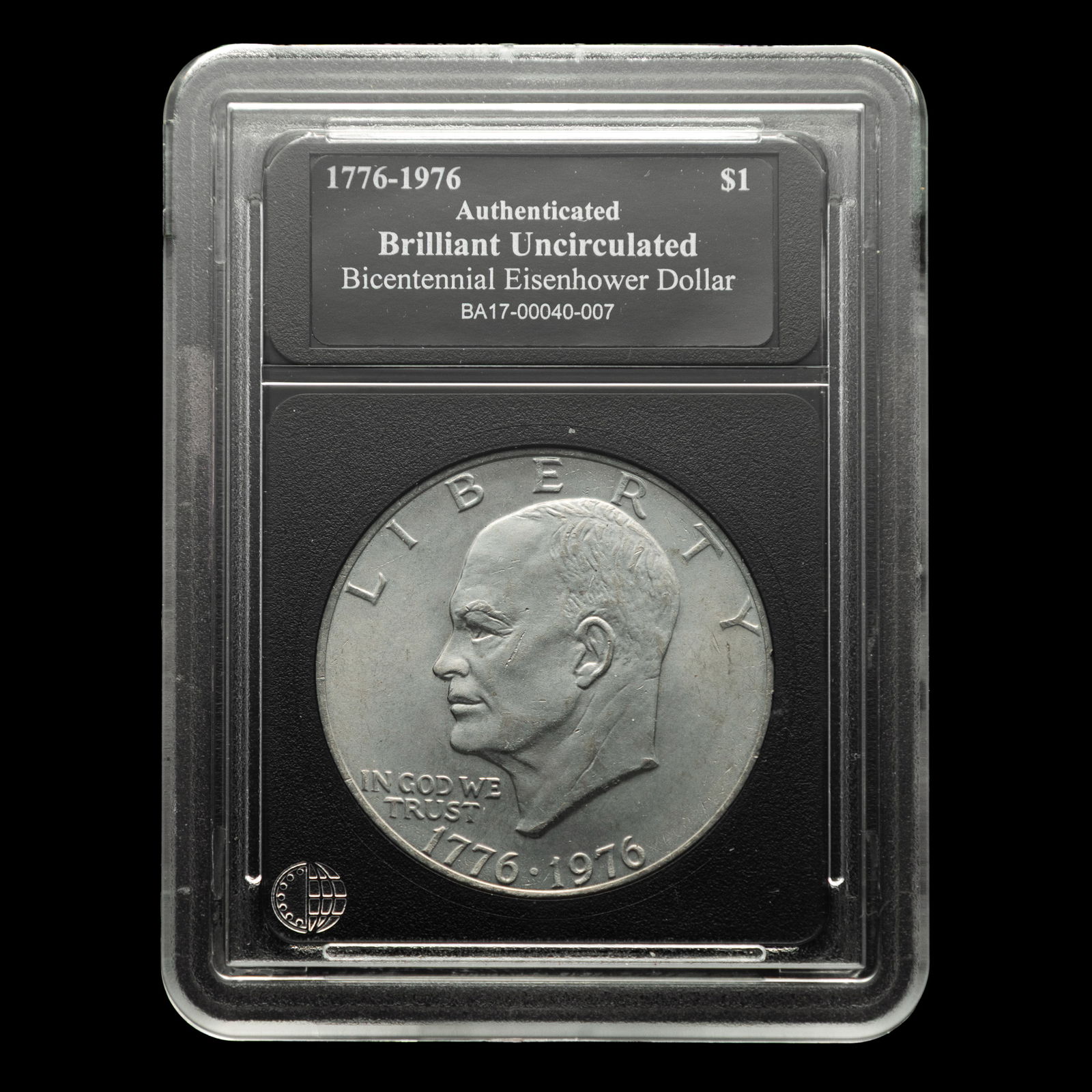 1776–1976 Eisenhower Dollar – BU – Cert (BA17-00040-007) (1 of 2)