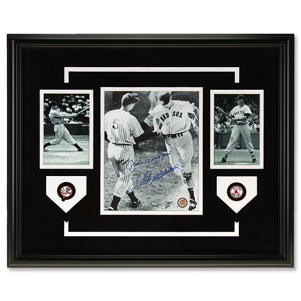 "A Summit at the Stairs": Ted Williams & Joe DiMaggio Signed Dugout Photograph (1 of 3)