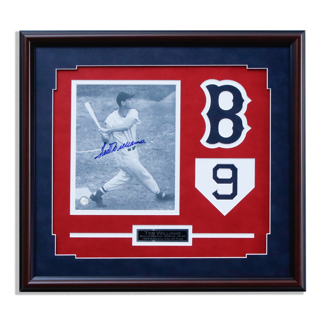 "The Splendid Splinter" - Ted Williams Signed Photo: This auction presents a highly coveted piece of sports memorabilia: a photograph signed by Ted Williams, one of the greatest hitters in the history of Major League Baseball (MLB). This signed
