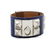 A SHINY BLEU ÉLECTRIQUE ALLIGATOR CDC CUFF WITH