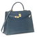 A SHINY BLEU JEAN POROSUS CROCODILE SELLIER KELLY 35 - 2