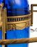 A RUSSIAN ORMOLU AND BLUE-GLASS FOUR-LIGHT CHANDELIER - 3