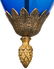 A RUSSIAN ORMOLU AND BLUE-GLASS FOUR-LIGHT CHANDELIER - 4