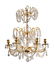 A FRENCH ORMOLU AND ROCK CRYSTAL SIX-LIGHT CHANDELIER