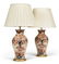 A PAIR OF IMARI-STYLE PORCELAIN VASES, MOUNTED AS LAMPS
