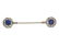 ART DECO LACLOCHE LAPIS LAZULI AND DIAMOND JABOT BROOCH