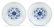 A PAIR OF BLUE AND WHITE 'LOTUS' DISHES