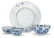A LARGE BLUE AND WHITE DISH AND THREE BLUE AND WHITE - 2