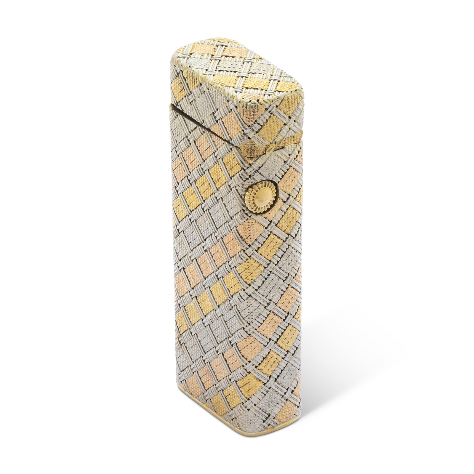 NO RESERVE - DUNHILL 'ROLLAGAS' TRI-COLOUR GOLD LIGHTER
