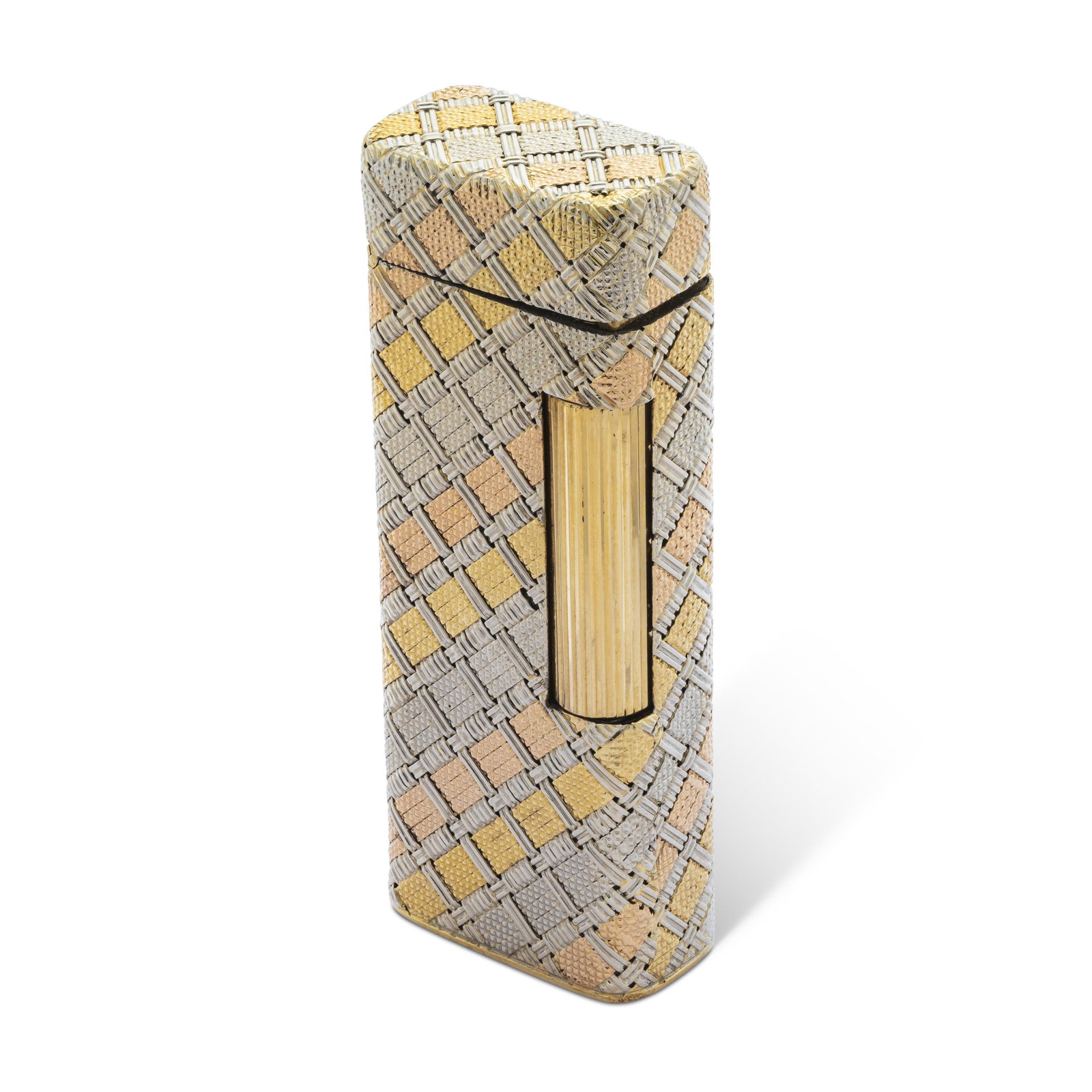 NO RESERVE - DUNHILL 'ROLLAGAS' TRI-COLOUR GOLD LIGHTER