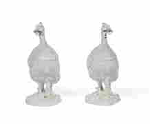 A PAIR OF JEAN-PAUL GOURDON CERAMIC TURKEY-FORM TUREENS AND COVERS (1 of 4)