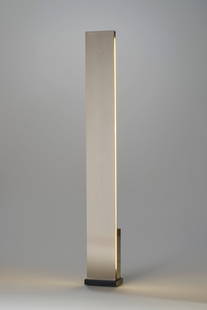 NANDA VIGO (1936-2020): MANHATTAN' FLOOR LAMP, CIRCA 1972 NANDA VIGO (1936-2020) 'Manhattan' Floor Lamp, circa 1972 manufactured by Arredoluce, Milan stainless steel, painted steel 75 ½ x 8 7⁄8 x 5 ¼ in. (191