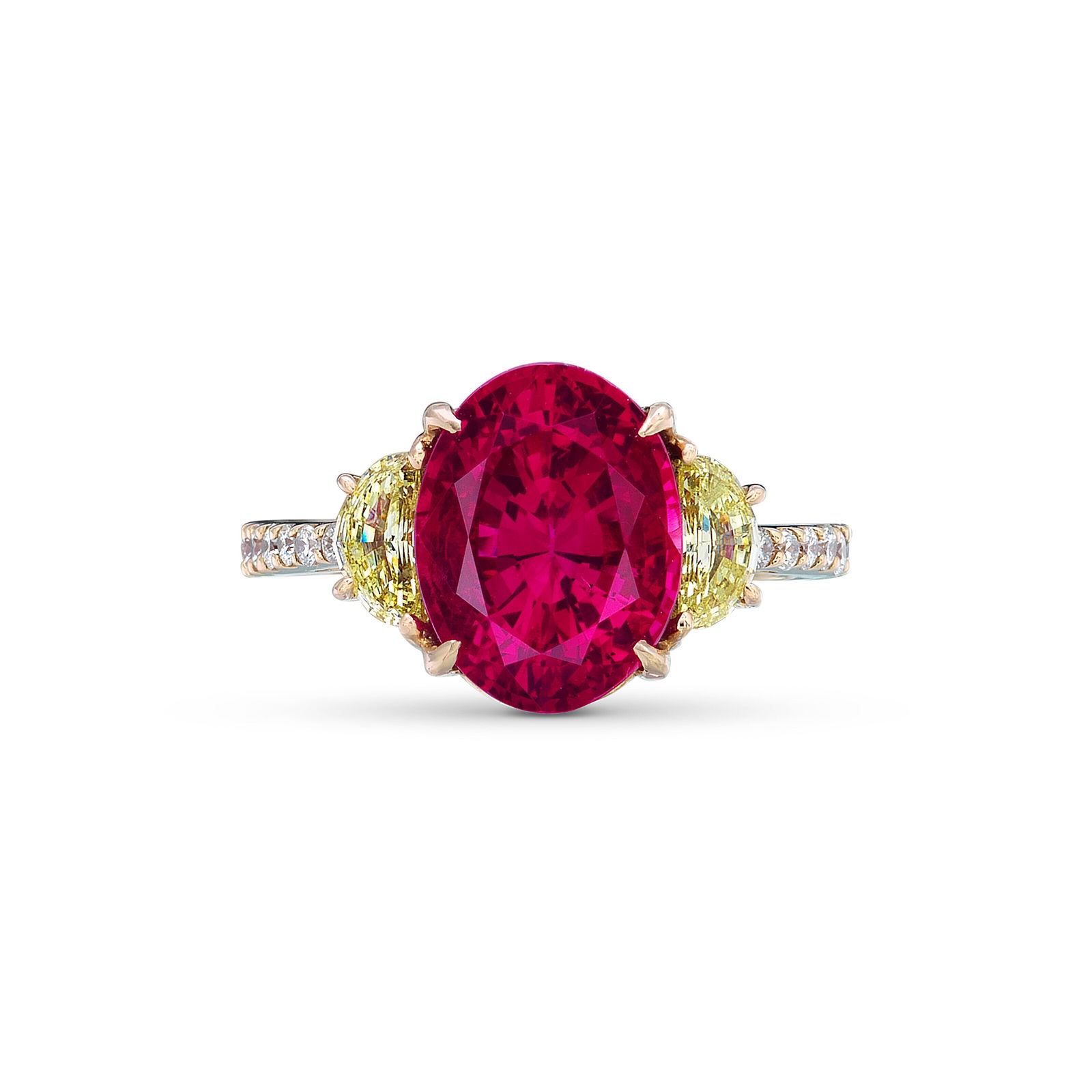 Ruby, Coloured Diamond And Diamond Ring Auction